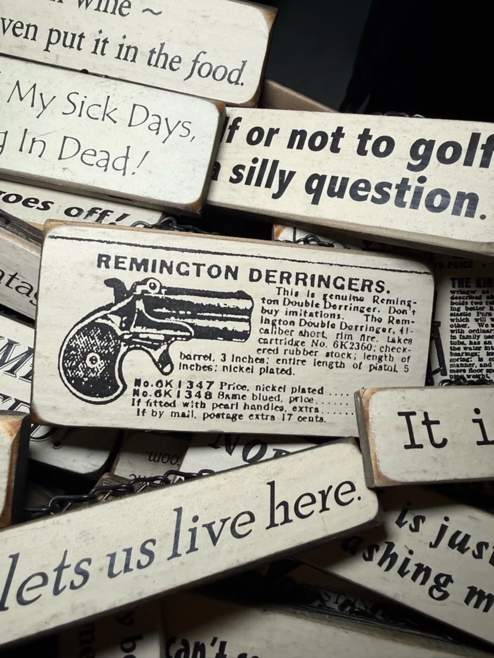 Your Choice! Wooden Rustic Quote Blocks Hanging Signs - Picture 5 of 8